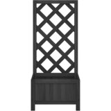  Sadilica s rešetkom crna 40x30x90 cm od masivne jelovine | Shoptok.si