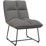  Stolica za opuštanje s metalnim okvirom svjetlosiva baršunasta | shoptok.hr