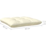vidaXL Kutna vrtna sofa s krem jastucima od masivne borovine | shoptok.hr