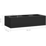 vidaXL uredska posuda za cvijeće antracit 90 x 40 x 23 cm čelična | shoptok.hr
