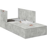  Krevet s ladicama Betonski sivi 90 x 200 cm Konstruirano drvo | shoptok.hr