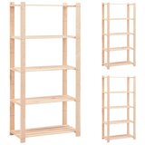vidaXL stalci za pohranu s 5 razina 3 kom 80x38x170 cm borovina 250 kg Cijene
