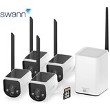 Swann MR4KSD4 MaxRanger4K brezžični varnostni sistem, 4K UHD, 4x kamera, 1x snemalna enota, WIFI HaLow, TrueDetect+, APP, Sony STARVIS, Night2Day snemanje, mikrofon, zvočnik, IP66, +microSD - - Bonajo | Shoptok.si