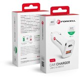 forcell auto punjač USB 3.0 + USB C Quick Charging + Power Delivery PD20W 4A CC-QCPD01 bijeli | shoptok.hr