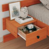  Krevetna konstrukcija s ladicama s uzglavljem Voštano smeđa 90 x 200 cm | shoptok.hr