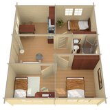 Male kuće Drvena kuća MARIA 626 × 740 cm – bez završnog krovnog pokrova | shoptok.hr