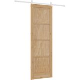 vidaXL klizna vrata s setom dijelova 78x232 cm od čvrste borovine | shoptok.hr