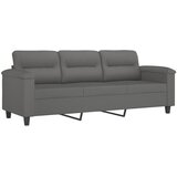  3-dijelni set sofa s jastucima tamnosivi od mikrovlakana Siva | shoptok.hr