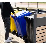 WESTMANN metalna obloga za 3 kante za smeće Planum | 3x240L | Drveni izgled | 250x90x120 cm - BRANDED IN GERMANY | shoptok.hr