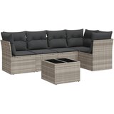 Maison Chic Seti vrtnega pohištva - Vrtna garnitura - Vrtni pohištvo set 6-delna z blazinami siv poli ratan, (21805808) | Shoptok.si