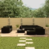The Living Store Vrtna sedežna garnitura z blazinami 10-delna poli ratan črna - Vrtna Garnitura, (21468272) | Shoptok.si