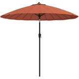 vidaXL Zunanji senčnik z aluminijastim drogom 270 cm terakota, (20965859) | Shoptok.si