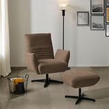 Dieter Knoll FOTELJ, svetlo rjava tekstil | Shoptok.si