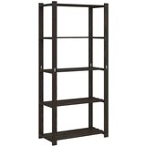 vidaXL Stalak za pohranu s 5 razina crni 80x38x170 cm masivna borovina | shoptok.hr