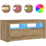vidaXL TV ormarić LED boja hrasta 90x35x40 cm konstruirano drvo | shoptok.hr