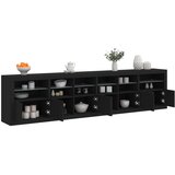 vidaXL Komoda s LED svjetlima crna 283x37x67 cm Cijene