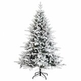  Umjetno božićno drvce s nogom 150 cm PVC i metal Slike