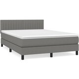 Maison Chic Box spring posteljni - Vzmetna postelja z vzmetnico temno siv 140x190 cm blago SL19190, (21891285) | Shoptok.si