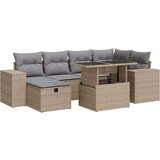 vidaXL 8-dijelni set vrtnih sofa od poliratana s jastucima bež | shoptok.hr