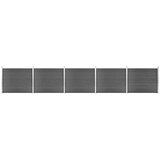 vidaXL komplet ograjnih panelov WPC 872x146 cm črn Cene