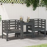 vidaXL Vrtne stolice 2 kom sive 61 5 x 53 x 71 cm od masivne borovine | shoptok.hr