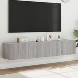  The Living Store Stenske TV omarice z LED 2 kosa siva sonoma 80x35x31 cm - TV Stenska Omarica, (21555417) Cene