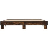  Okvir za krevet boja hrasta 200x200cm konstruirano drvo i metal | shoptok.hr