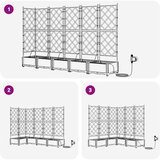  Vrtna saksija 5 pcs Sivi 120 x 120 x 126 cm Plastika | shoptok.hr