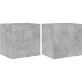  The Living Store Stenske TV omarice z LED 2 kosa betonsko siva 40,5x35x40 cm - TV Stenska Omarica, (21499011) | Shoptok.si