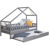 MID.YOU POSTELJA V OBLIKI HIŠE x , les svetlo siva | Shoptok.si