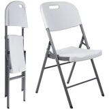  Zložljiv banketni stol za catering, bela, 84x50x46 cm | Shoptok.si