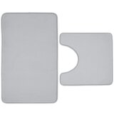 Catherine Lansfield Svijetlo sive kupaonske prostirke u setu 2 kom za WC 50x80 cm Anti-Bacterial – Cijene