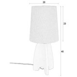 Zuiver Bež betonska namizna svetilka s tekstilnim senčilom (višina 45 cm) Saba – | Shoptok.si