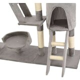  Penjalica za mačke sa stupovima za grebanje od sisala 230 - 250 cm siva | shoptok.hr