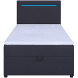 MID.YOU POSTELJA Z VZMETNICO 100 cm x 200 cm , tekstil, leseni material antracit | Shoptok.si