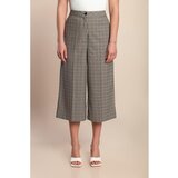 Fenzy Kapri Hlače S Karo Potiskom, Rjave | Shoptok.si