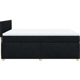 vidaXL Box spring postelja z vzmetnico črna 140x200 cm blago | Shoptok.si