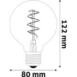 Avide Žarnica,LED,4.5W,E14,2700K,230V AC,topla bela svetloba - Soft Filament G80 4.5W E27 | Shoptok.si