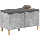  Haldna klop z blazino z vrati Betonsko siva 80 x 38 x 46 cm, (5000155710) | Shoptok.si