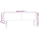  Uzglavlja tamnosiva 200x5x78/88 cm baršunasta | shoptok.hr