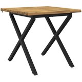  70 x 70 x 75 cm Čvrsto drvo akacije Bijela i crna Četvrtasti | shoptok.hr