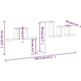vidaXL Stenska polica sonoma hrast 104,5x10x43 cm iverna plošča | Shoptok.si