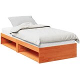  Dnevna postelja z vzmetnico vošč. rjava 90x200 cm borovina, (21793074) | Shoptok.si