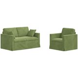  Set sofe 2 pcs Svijetlo zelena 138 x 78 x 80 cm Baršun | shoptok.hr