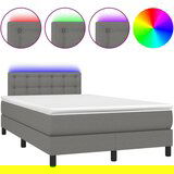 The Living Store Box spring postelja z vzmetnico LED temno siva 120x200 cm blago - Box Spring Postelja, (21520551) | Shoptok.si