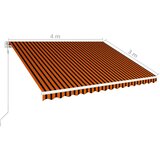  Samodejno zložljiva tenda 400x300 cm oranžna in rjava, (20610568) | Shoptok.si