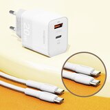 Kućni punjač Moxom MX-HC134 Fast Charge QC 18W PD20W sa kablom Type-C na Type-C beli | ePonuda.com