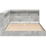  Polica postelja Betonsko siva 160 x 200 cm Konstruiran les, (5000126770) | Shoptok.si