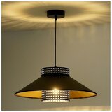  Duolla - Visilica na sajli RIO RATTAN 1xE27/15W/230V Ø 45 cm crna/zlatna | Eponuda.com