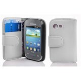 Cadorabo Ohišje, združljivo z Samsung Galaxy POCKET NEO v snežno bela - Zaščitni ovitek iz teksturiranega umetnega usnja in žep za kartice, (20551539) | Shoptok.si